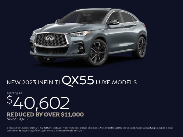 New 2023 Infiniti QX55 Luxe Models